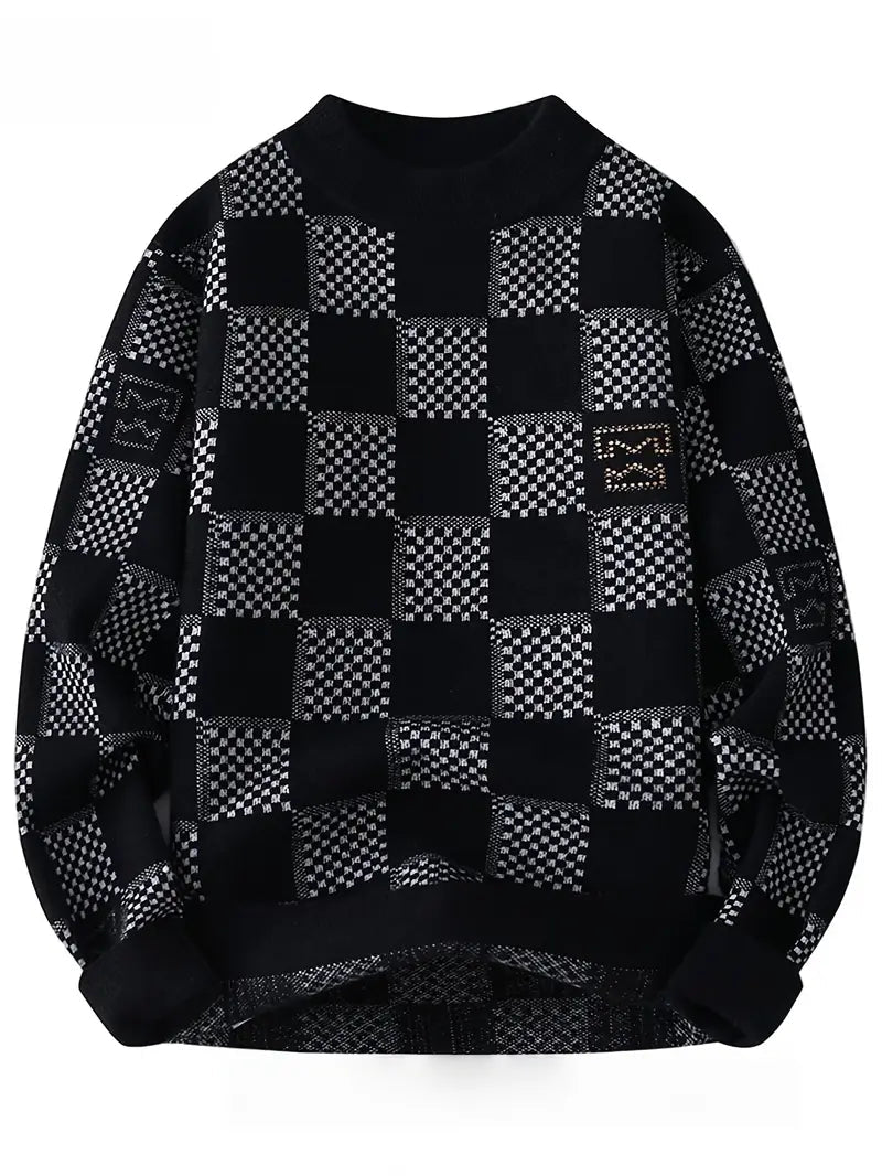 Monochrome Motion Knit Pullover