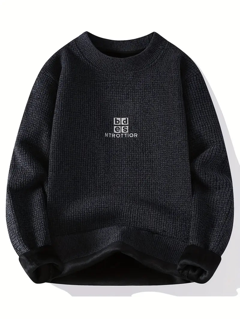 Clean Stitch Embroidered Sweater – Olive Green