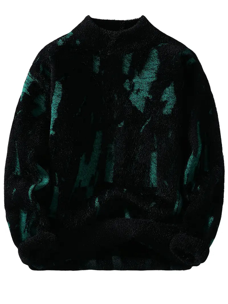 Inkstroke Knitted Sweater – Black & White