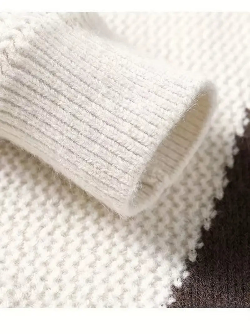 Soft Contrast Knit – Pink & Gray Edition