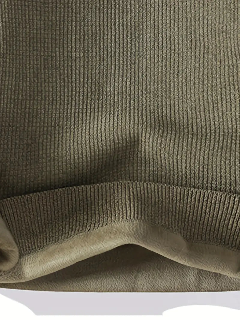 Clean Stitch Embroidered Sweater – Olive Green